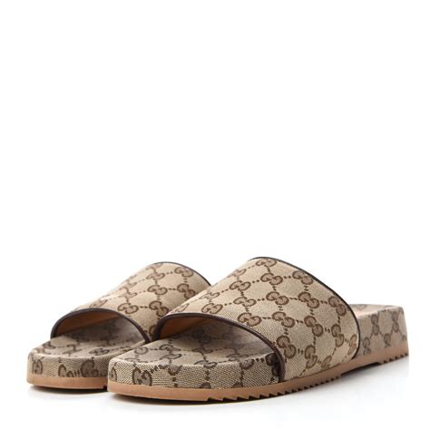 mens gucci canvas shoes|gucci canvas slide sandals.